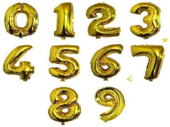 Imagen de Globos metalizados numeros 16" Doradoro