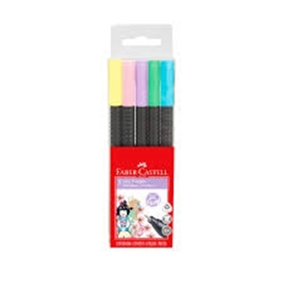 Imagen de Faber Castell Fibra colores pastel 0.4 mm x 5