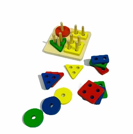 Imagen de Juego de madera encastre de figuras