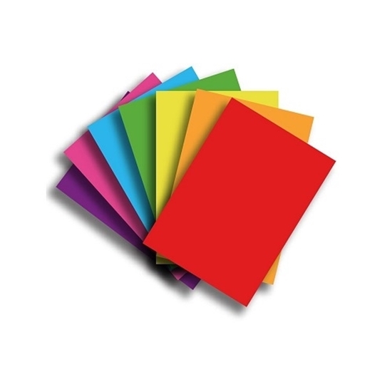 Imagen de Papel Fotocopia  A4 Color Paquete 100 unidades surtidas