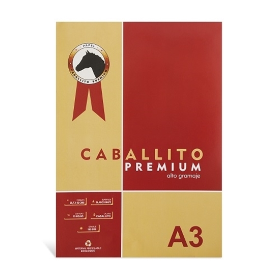 Imagen de Block a3 caballito premiun 180gr 10hojas