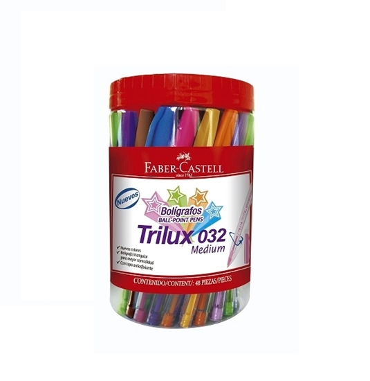Imagen de Bolígrafo faber trilux colores x 48