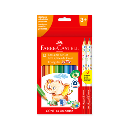 Imagen de faber Castell color jumbo x 12 + 2 lápices