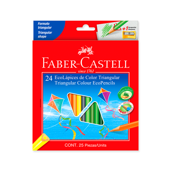 Imagen de Color faber Castell x24 rojo c/sacapunta