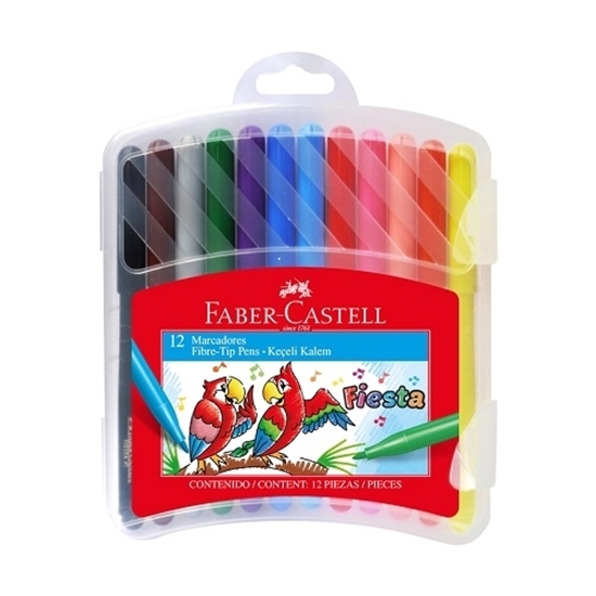 Imagen de Faber Castell Marcador fino x 12 Estuche Rígido