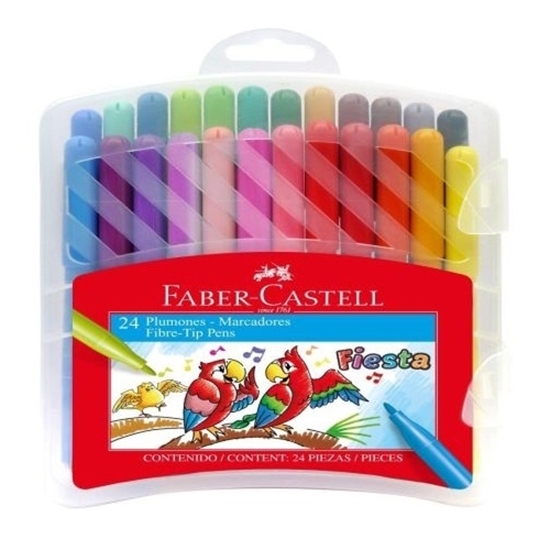 Imagen de Faber Castell Marcador fino x 24 Estuche Rígido