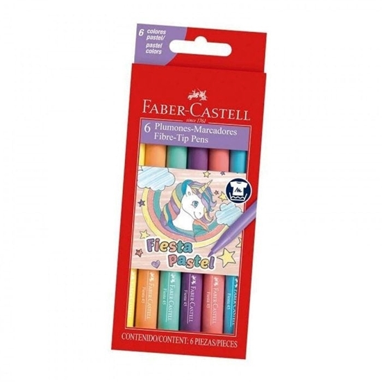 Imagen de Faber Castell Marcador fino x 6 pastel