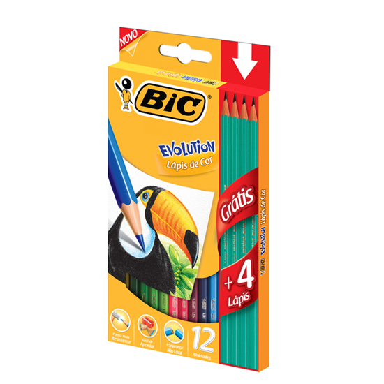 Imagen de Color bic x 12 + 4  lápices  evolution