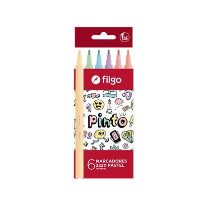 Imagen de Filgo marcador pinto 2220 - estuche 6 pastel