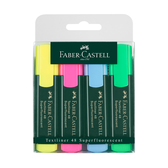 Imagen de faber Castell Marcador Resaltador clásico estuche x 4