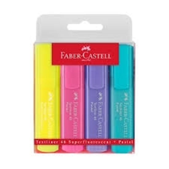 Imagen de faber Castell Marcador Resaltador estuche Pastel  x 4