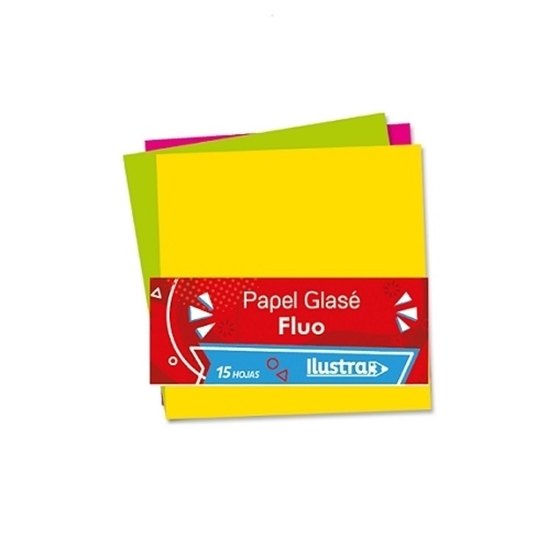 Imagen de Papel glasé flúo