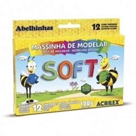 Imagen de Plasticina acrilex soft x12