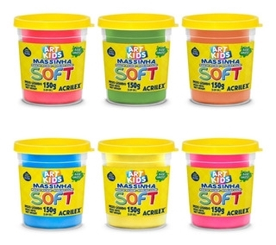 Imagen de Masa de modelar acrilex soft fluo 150gr