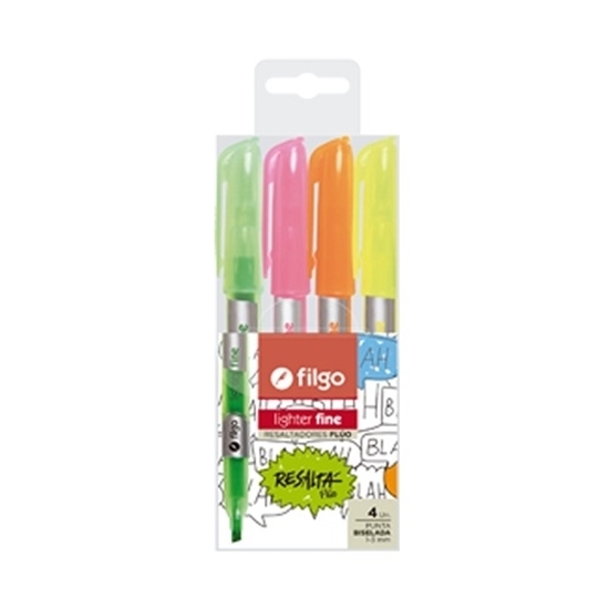 Imagen de Filgo resaltador lighter fine -  estuche 4 flúo