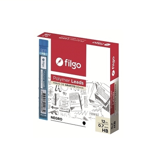 Imagen de Minas Filgo grafito polymer leads 0.5 y 0.7