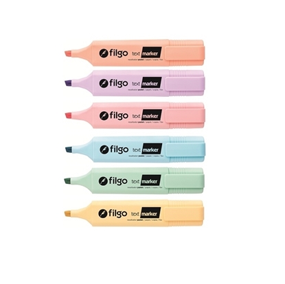 Imagen de Filgo resaltador text marker - colores pastel - caja x 12