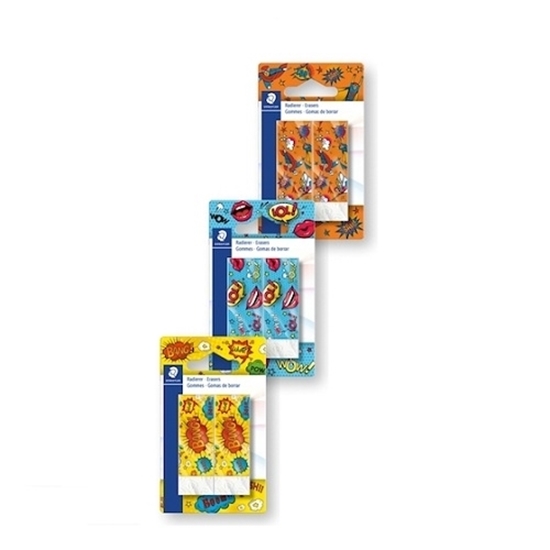 Imagen de Staedtler goma de borrar comics blister 2 gomas
