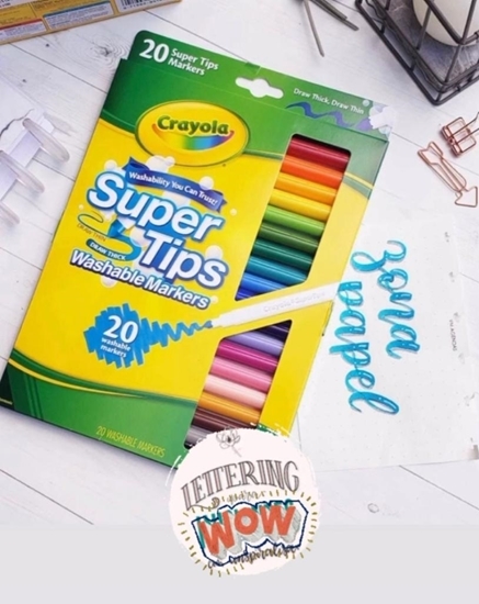 Imagen de Marcador Crayola delgados lavables punta cónica x 20