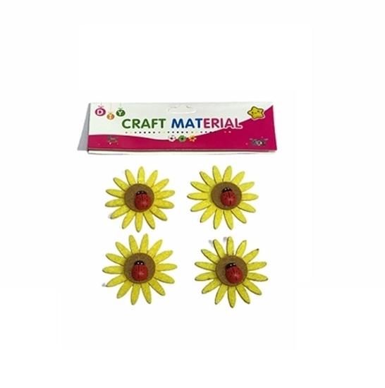 Imagen de Figuras fieltro flores c/san antonio x4