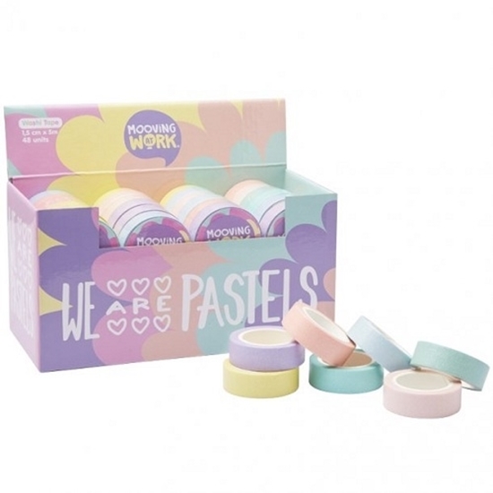 Imagen de Cinta adhesiva con brillantina pastel mooving