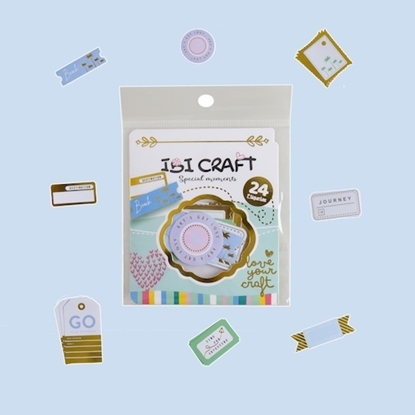 Imagen de Set de 24 etiquetas foil  ibi craft - pack "beach"