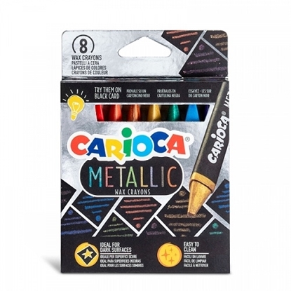 Imagen de Crayola Carioca crayones de cera carioca metalicos 8 unidades