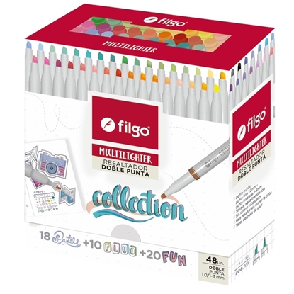 Imagen de resaltador Filgo multilighter doble punta x 48