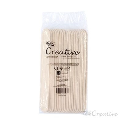 Imagen de Palo helado jumbo creative natural 25 unidades
