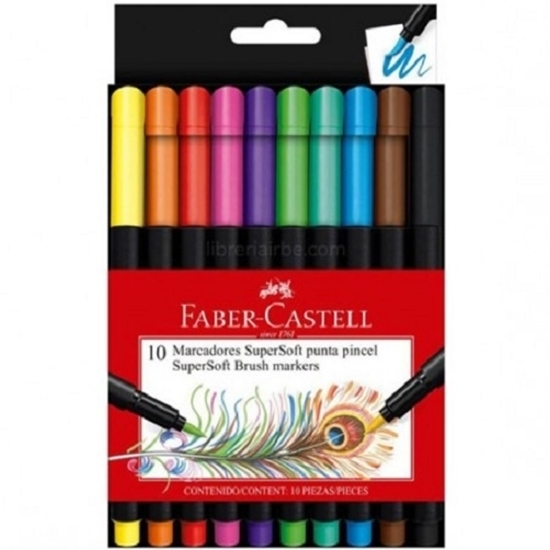 Imagen de Faber Castell Marcador supersoft brush x 10