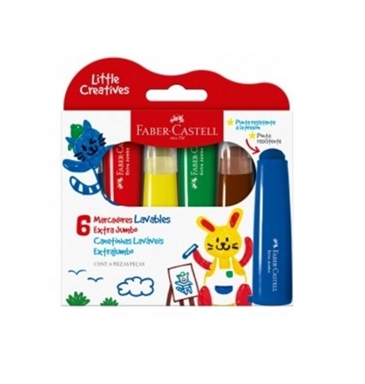 Imagen de Marcador faber extra jumbo x 6