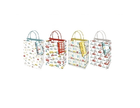 Imagen de Bolsa de regalo infantil vehiculos 21x25.5x10cm