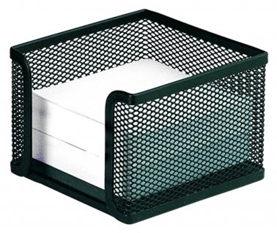 Imagen de Cubo portanotas metal calado negro