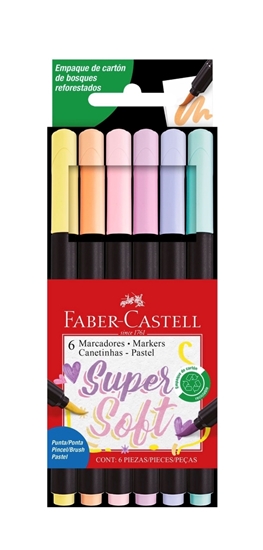 Imagen de Faber Castell Marcador supersoft brush x 6