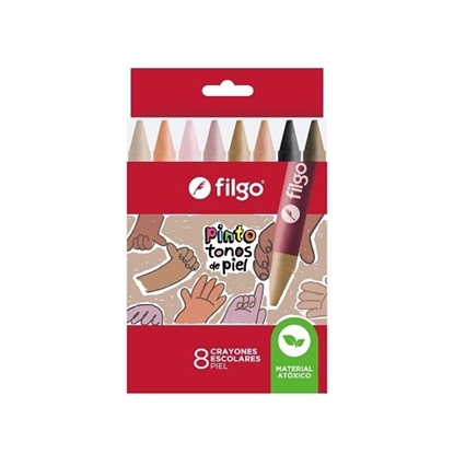 Imagen de Crayola Filgo de cera pinto - estuche 8 skin tones