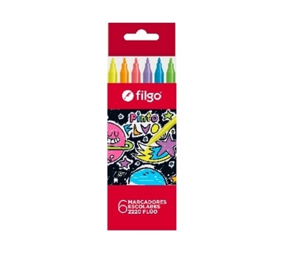 Imagen de Marcador Filgo pinto 2220 - estuche 6 fluo