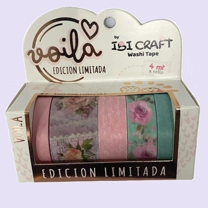 Imagen de Cinta adhesiva ibi craft pack x5 serie rosas