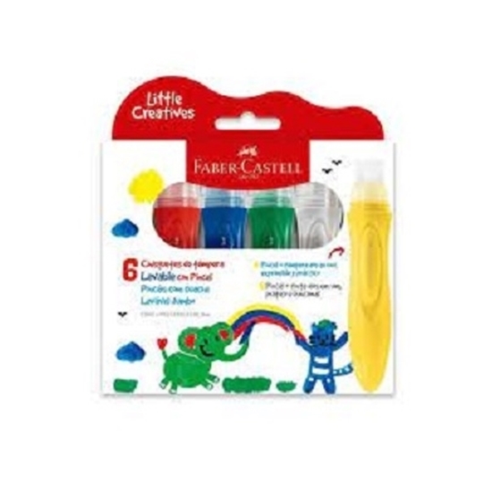 Imagen de Pincel con tempera faber x 6