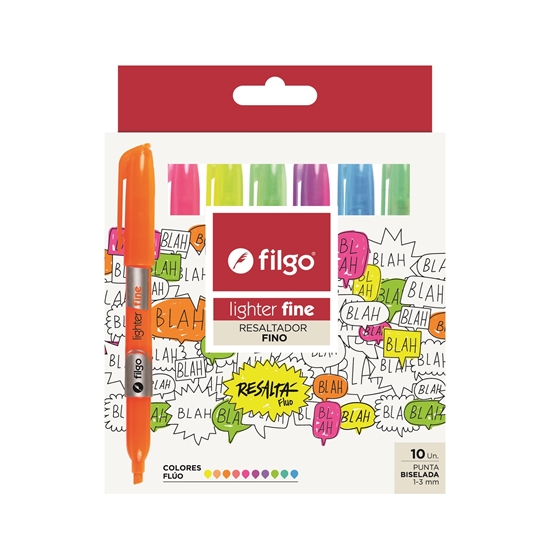 Imagen de resaltador Filgo lighter fine - estuche 10 fluo