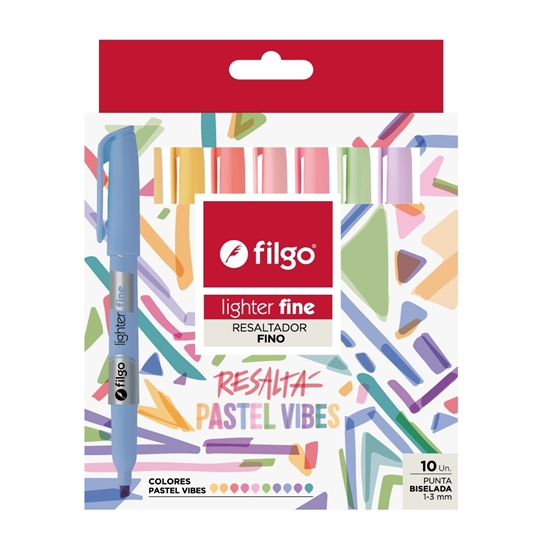 Imagen de Filgo resaltador lighter fine - estuche 10 pastel vibes