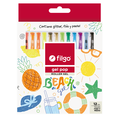 Imagen de Filgo roller gel pop - estuche 12 beach