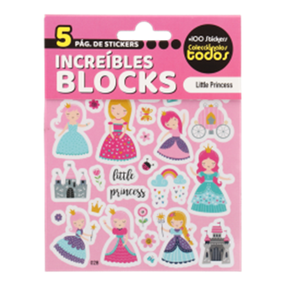 Imagen de Block x5 hojas stickers princesas paquete con 5 unidades