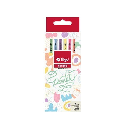 Imagen de Filgo roller gel pop - estuche 6 pastel