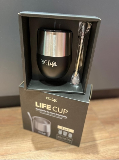 Imagen de Life cup mate con bombilla black