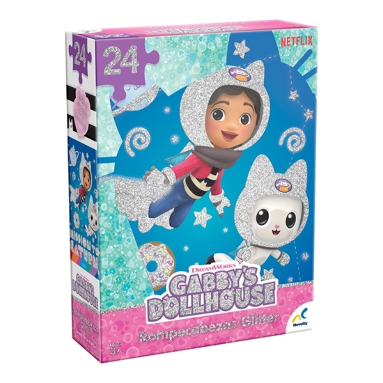 Imagen de Novelty gabby dollhouse puzzle glitter