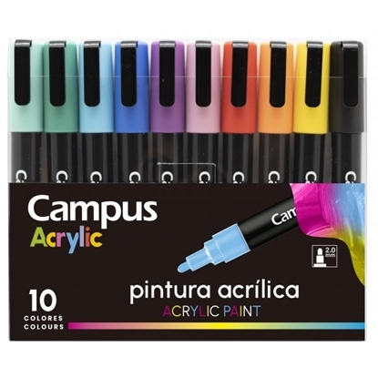 Imagen de Marcador campus acrilico 10 colores