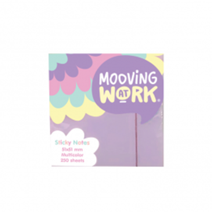 Imagen de Notas autoadhesivas mooving linea pastel multicolor 5.1x5.1cm