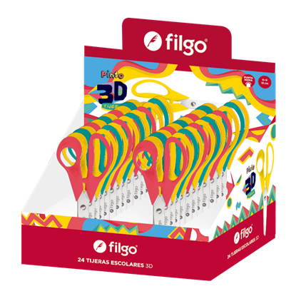 Imagen de Filgo tijera escolar 3d - display 24 surtido