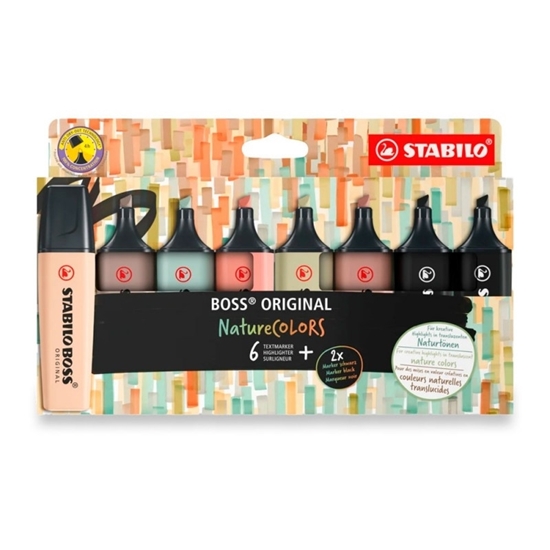 Imagen de Marcador fluo stabilo boss nature colors x6