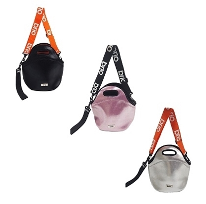 Imagen de brio lunchera neopreno brillante con llavero cinta color